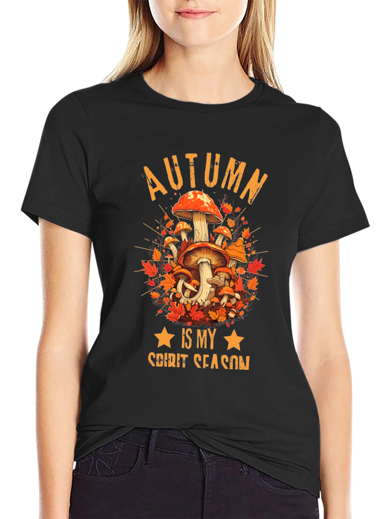 Autumn Spirit Season Mushroom Graphic Tee