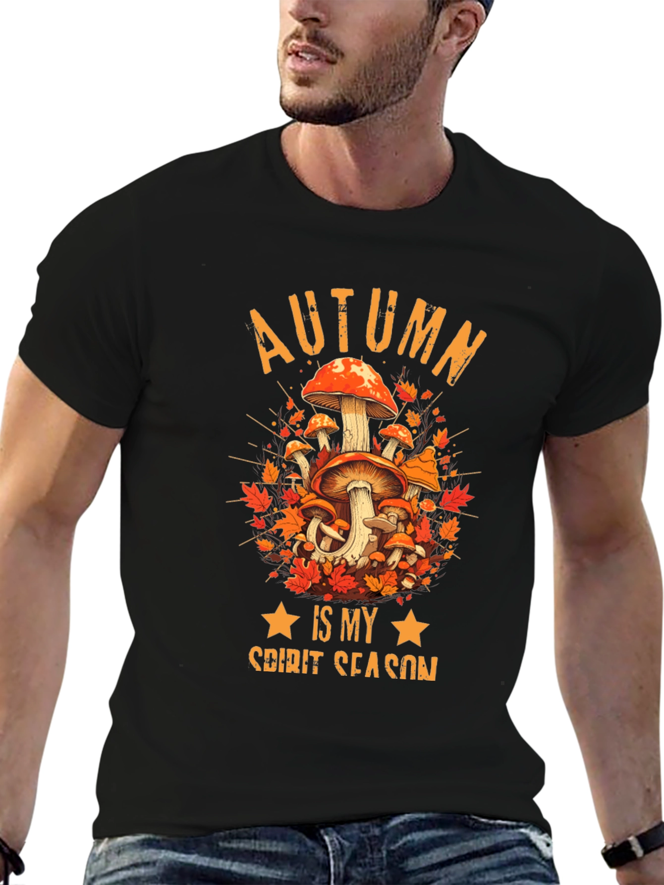 Autumn Spirit Season Mushroom Graphic Tee