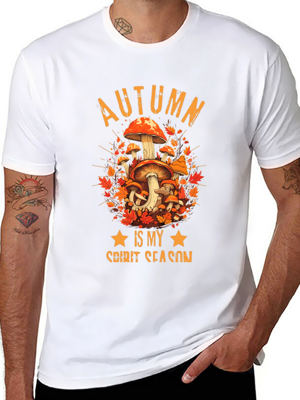 Autumn Spirit Season Mushroom Graphic Tee