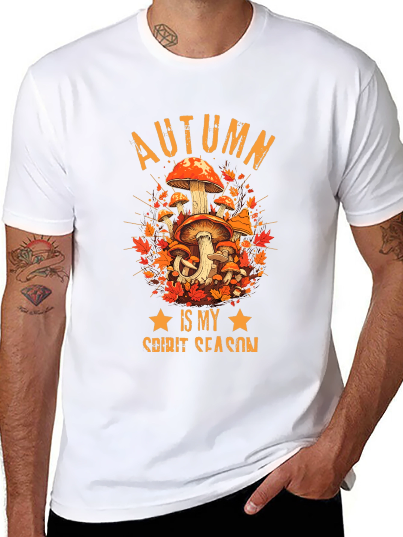 Autumn Spirit Season Mushroom Graphic Tee