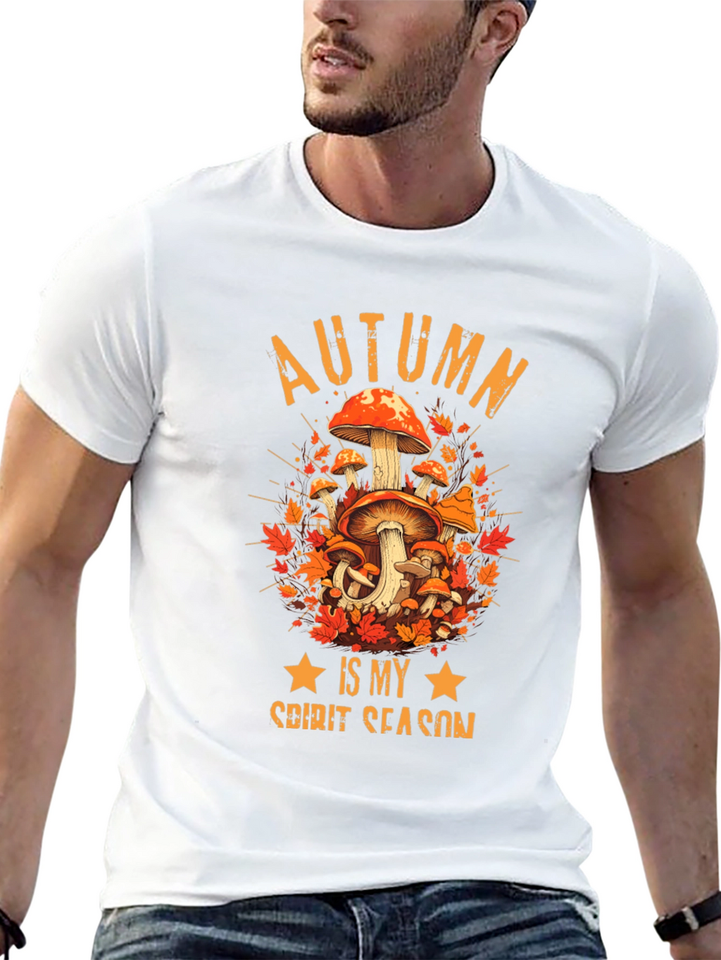 Autumn Spirit Season Mushroom Graphic Tee