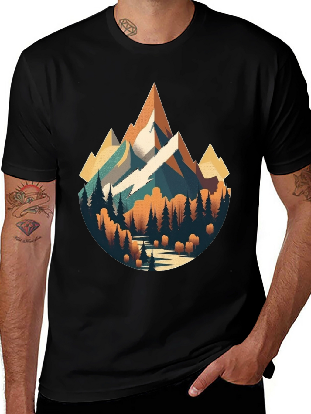 Mountain Landscape Graphic T-Shirt