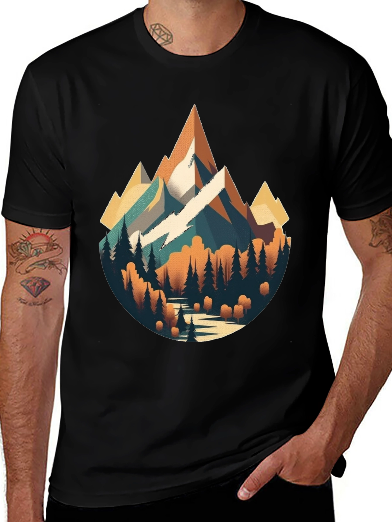 Mountain Landscape Graphic T-Shirt