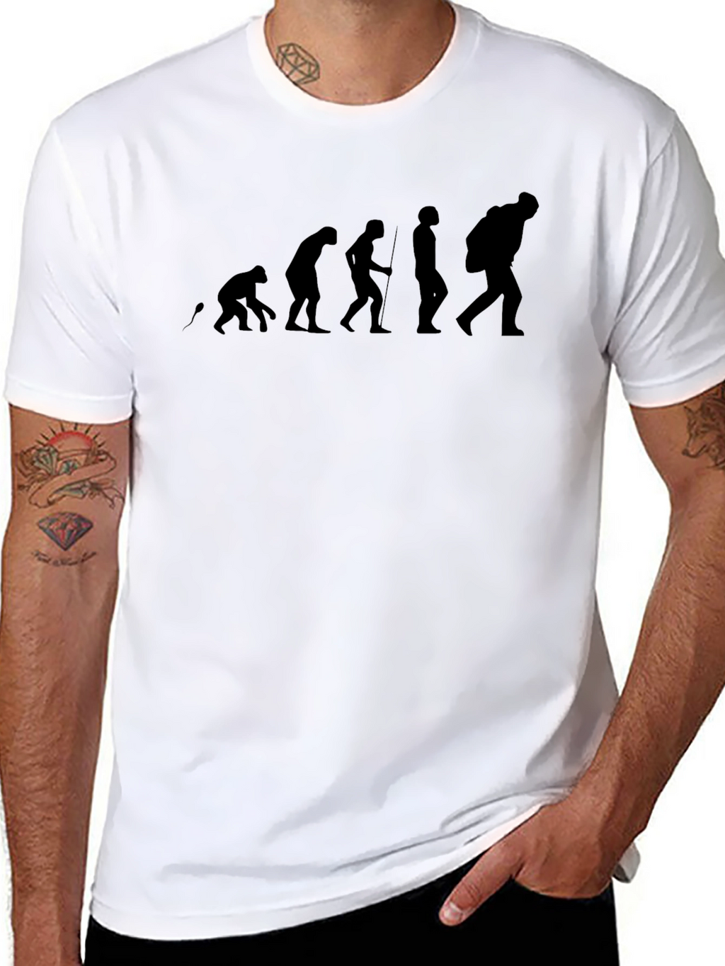 Evolution of Man Black T-Shirt
