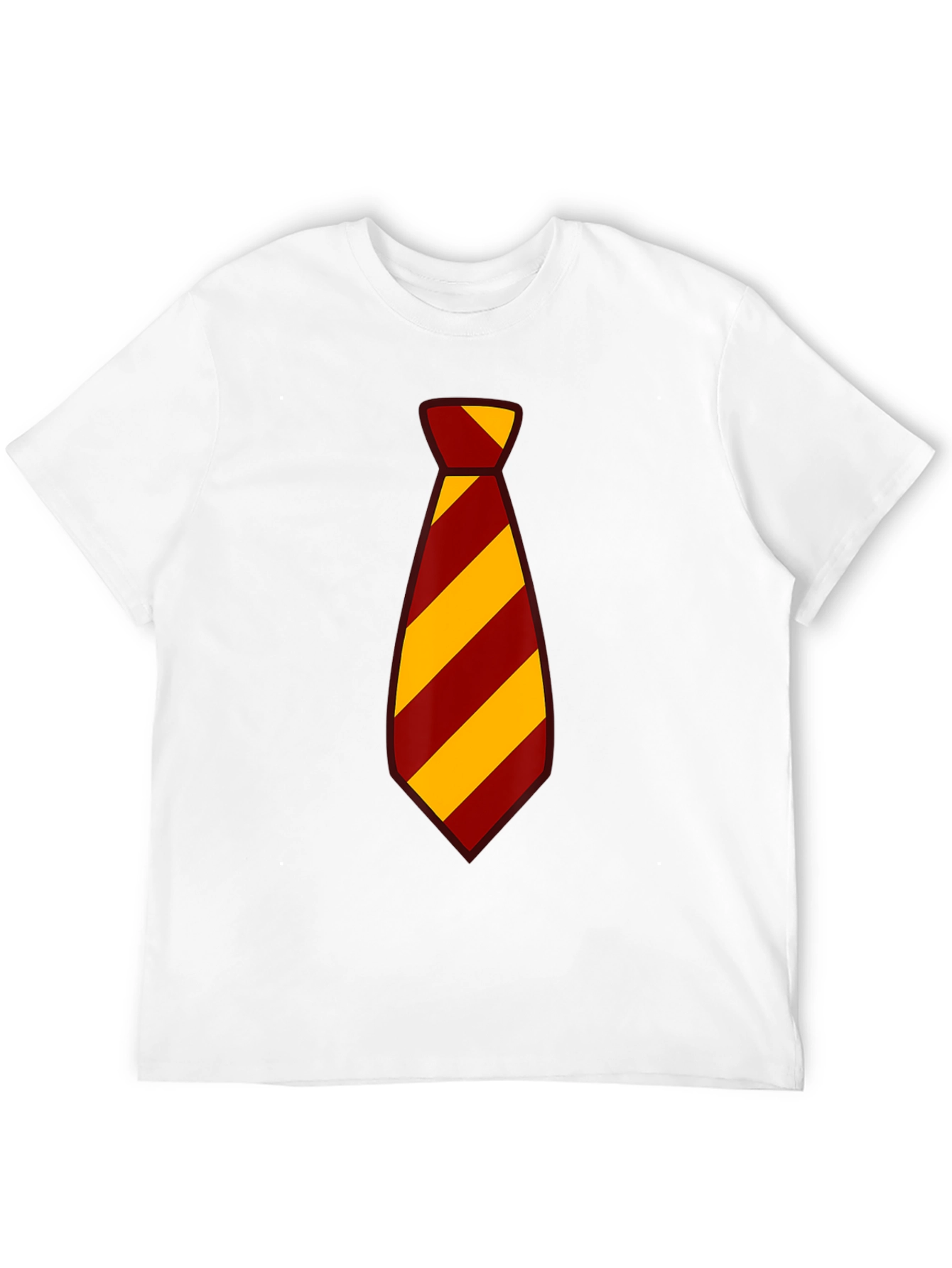 Striped Tie Graphic Tee - Casual Style