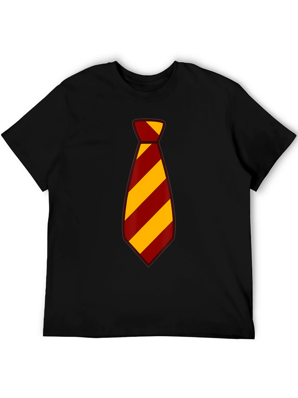 Striped Tie Graphic Tee - Casual Style