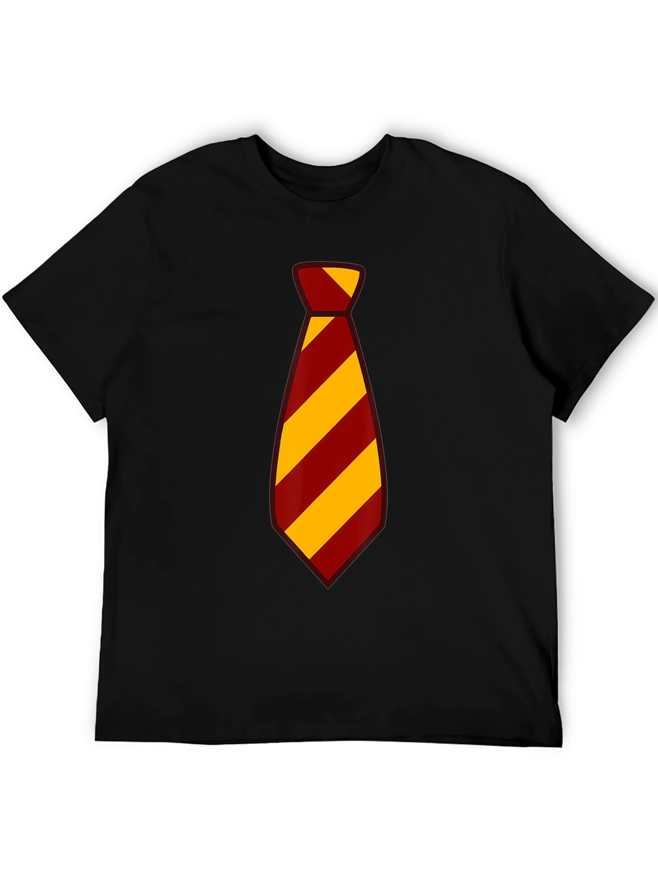 Striped Tie Graphic Tee - Casual Style