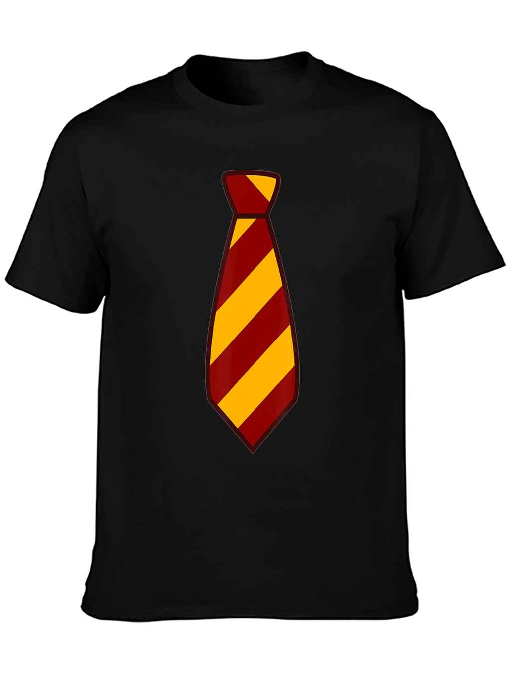 Striped Tie Graphic Tee - Casual Style
