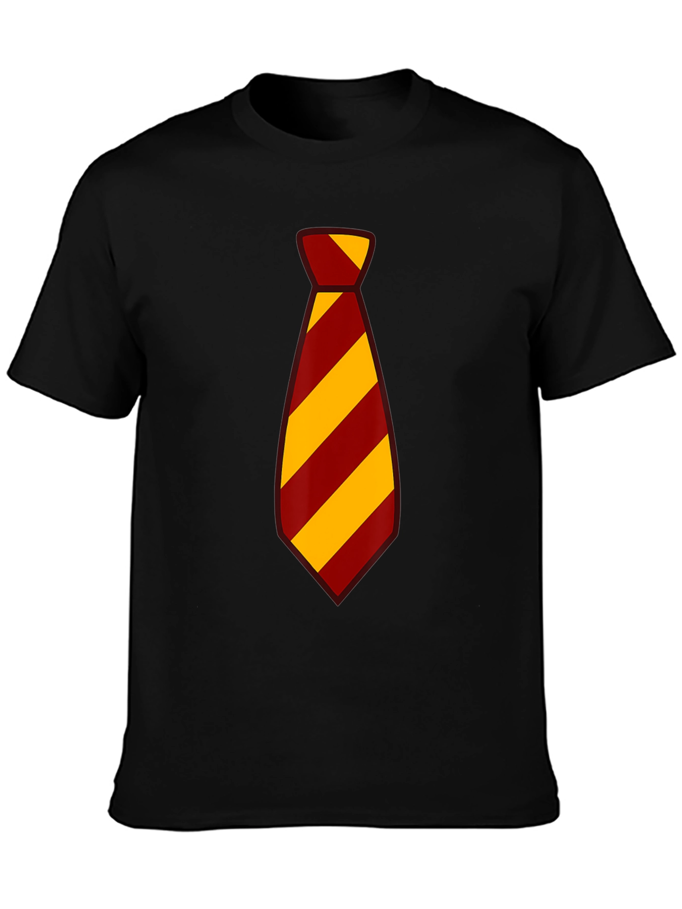 Striped Tie Graphic Tee - Casual Style