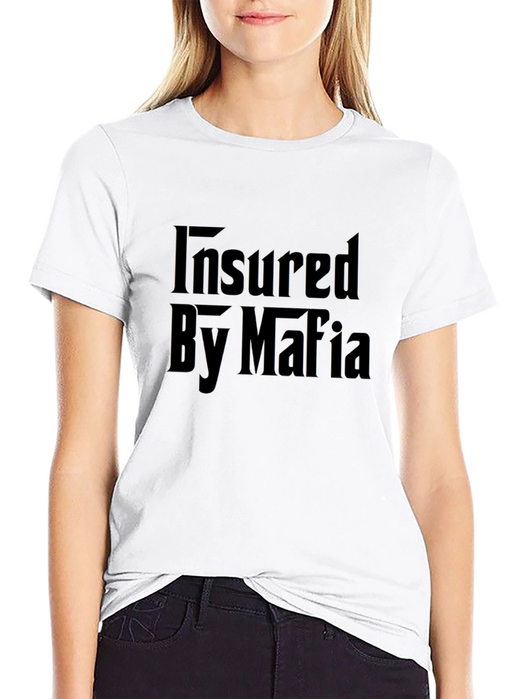 Insured By Mafia Graphic T-Shirt - Black