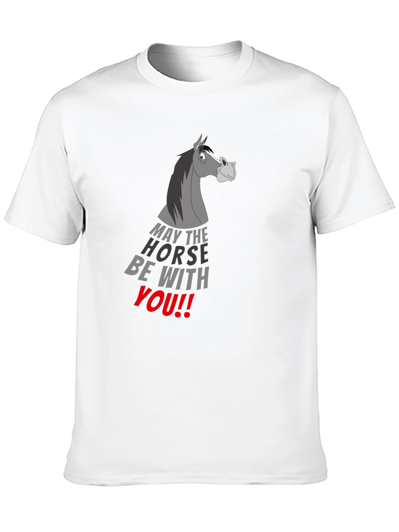 May the Horse Be With You Black T-Shirt