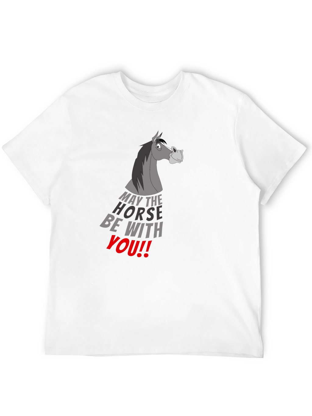 May the Horse Be With You Black T-Shirt