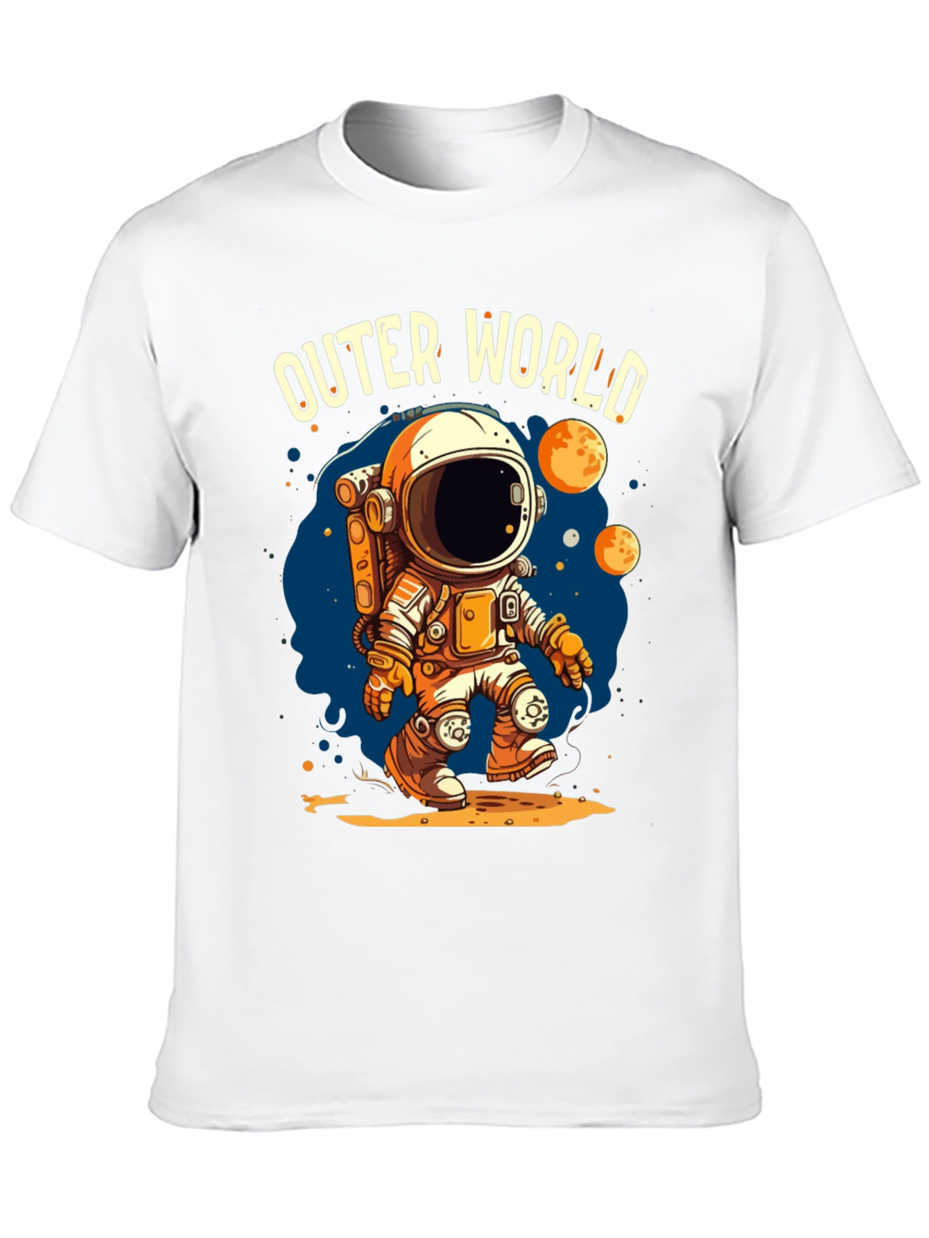 Outer World Space Graphic Tee - Black