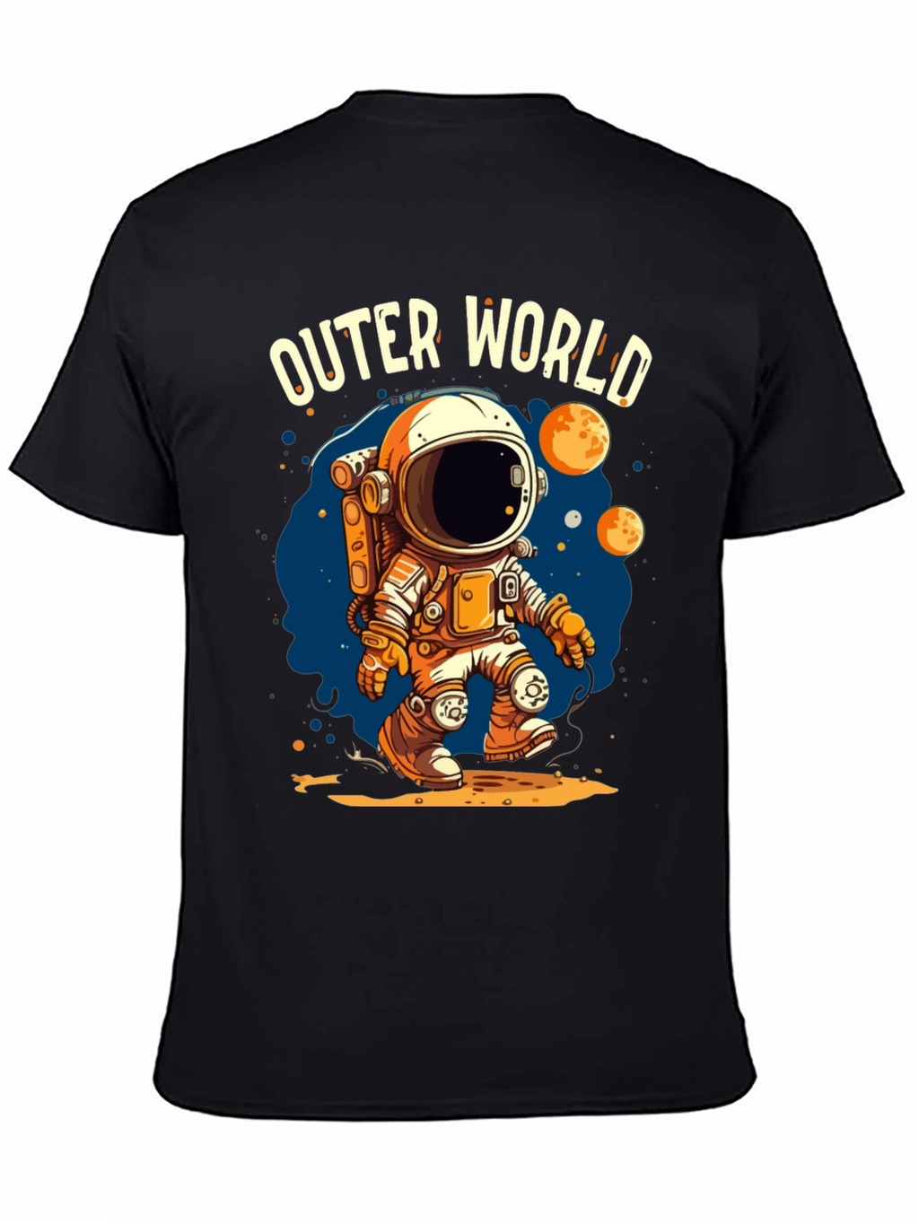 Outer World Space Graphic Tee - Black