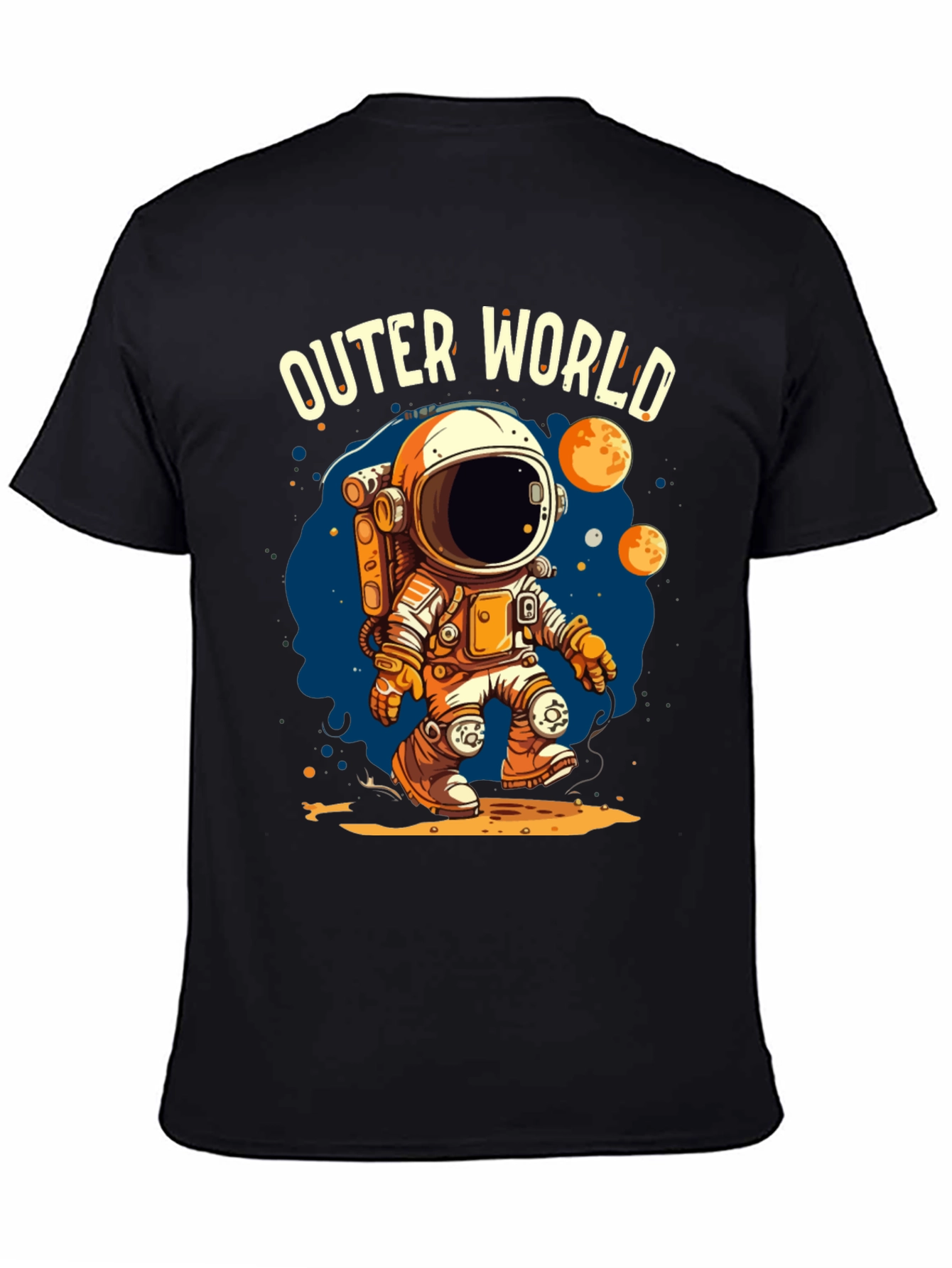 Outer World Space Graphic Tee - Black
