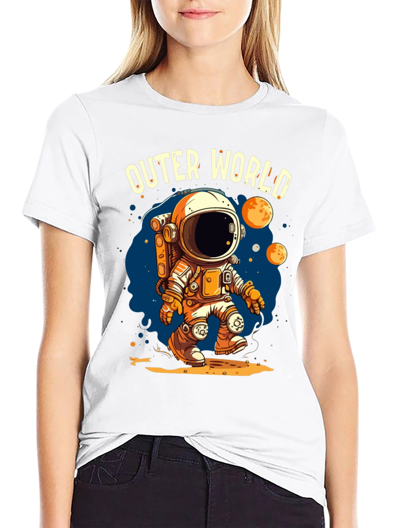 Outer World Space Graphic Tee - Black
