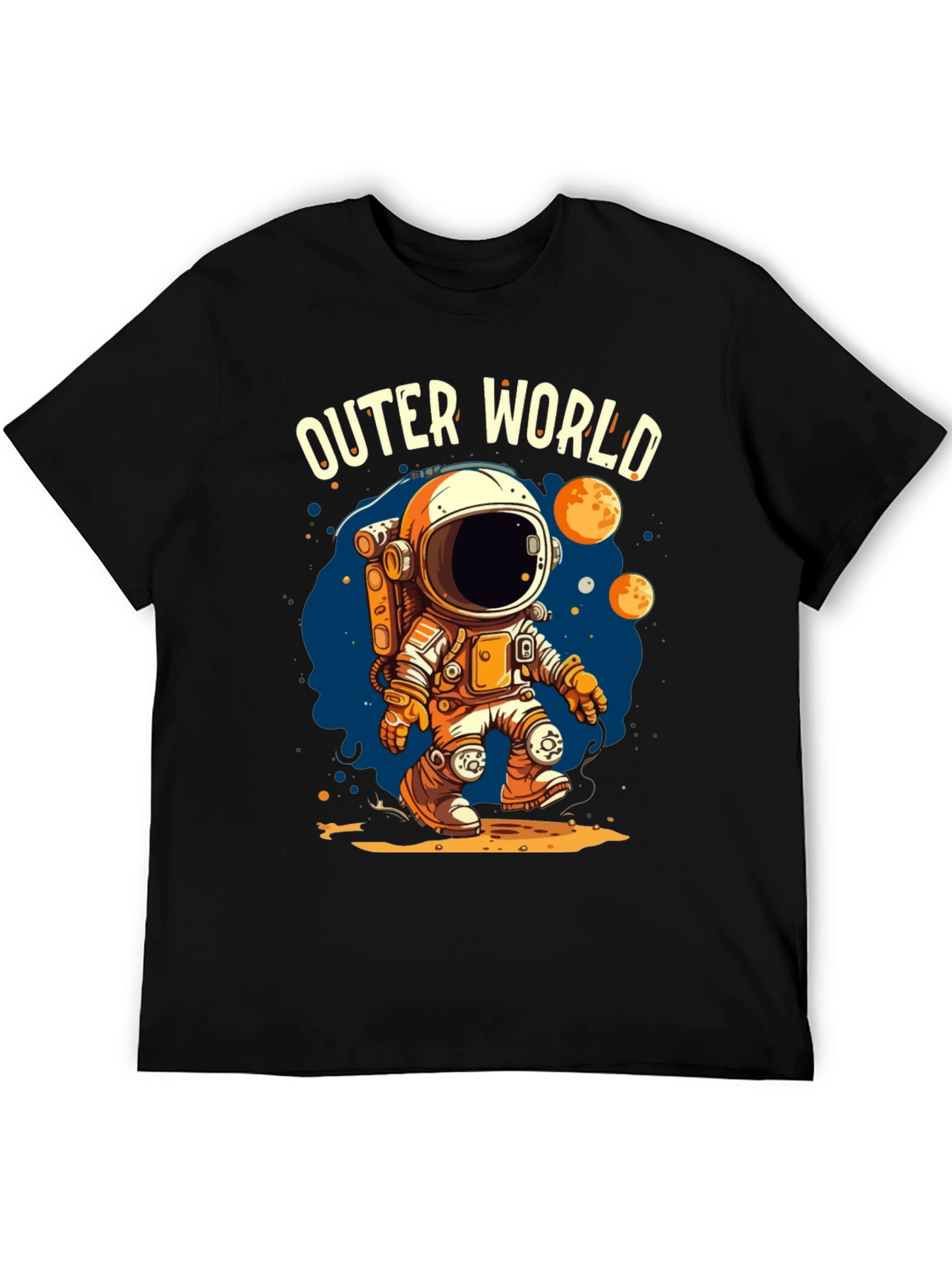 Outer World Space Graphic Tee - Black