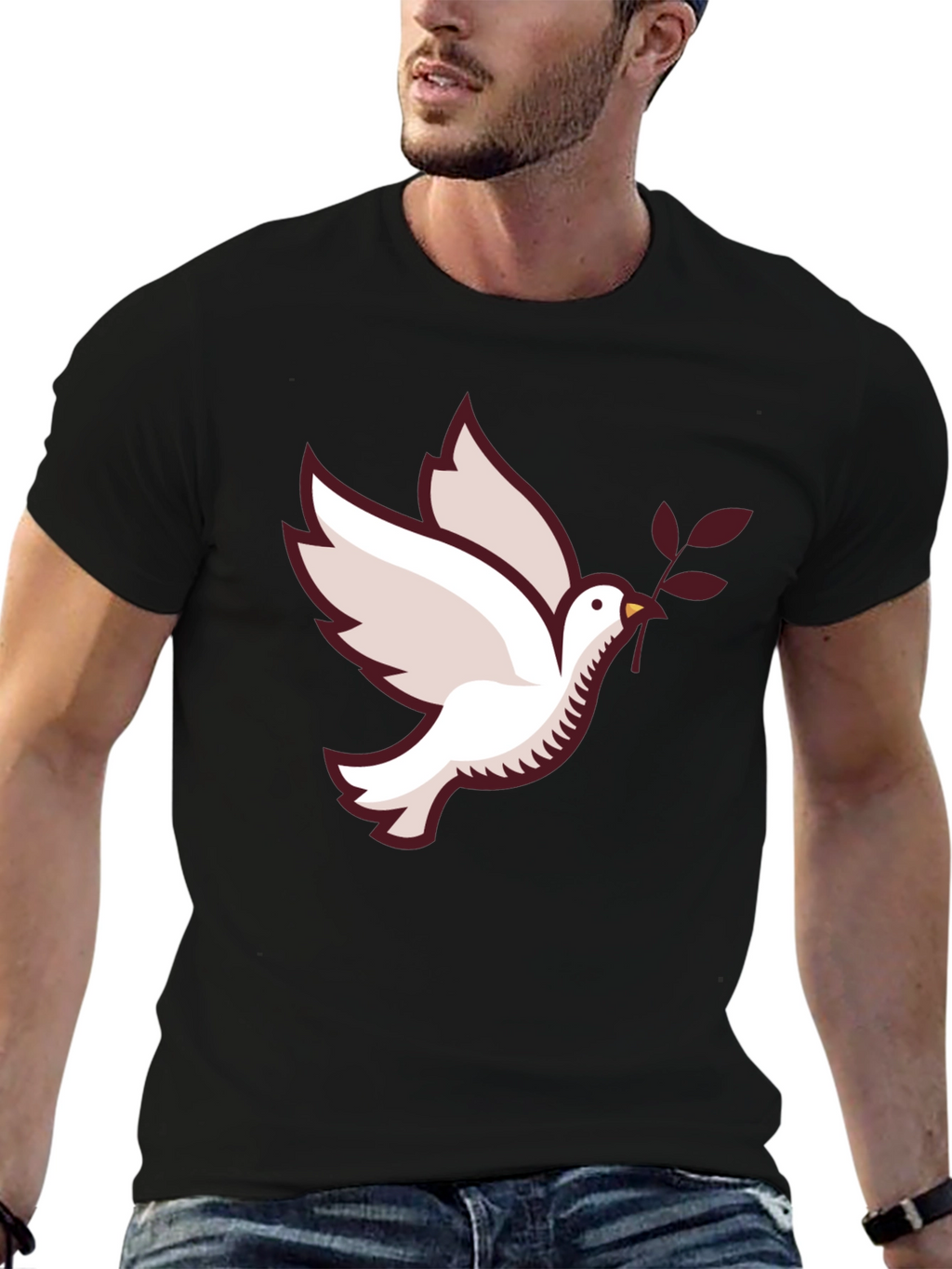 Dove Graphic Black T-Shirt