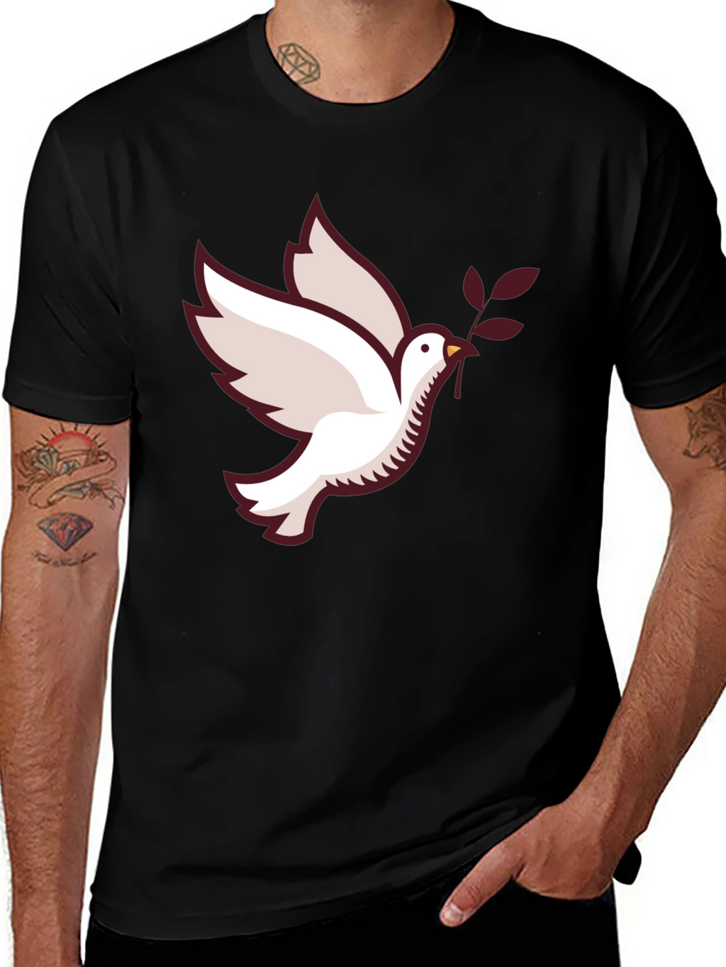 Dove Graphic Black T-Shirt