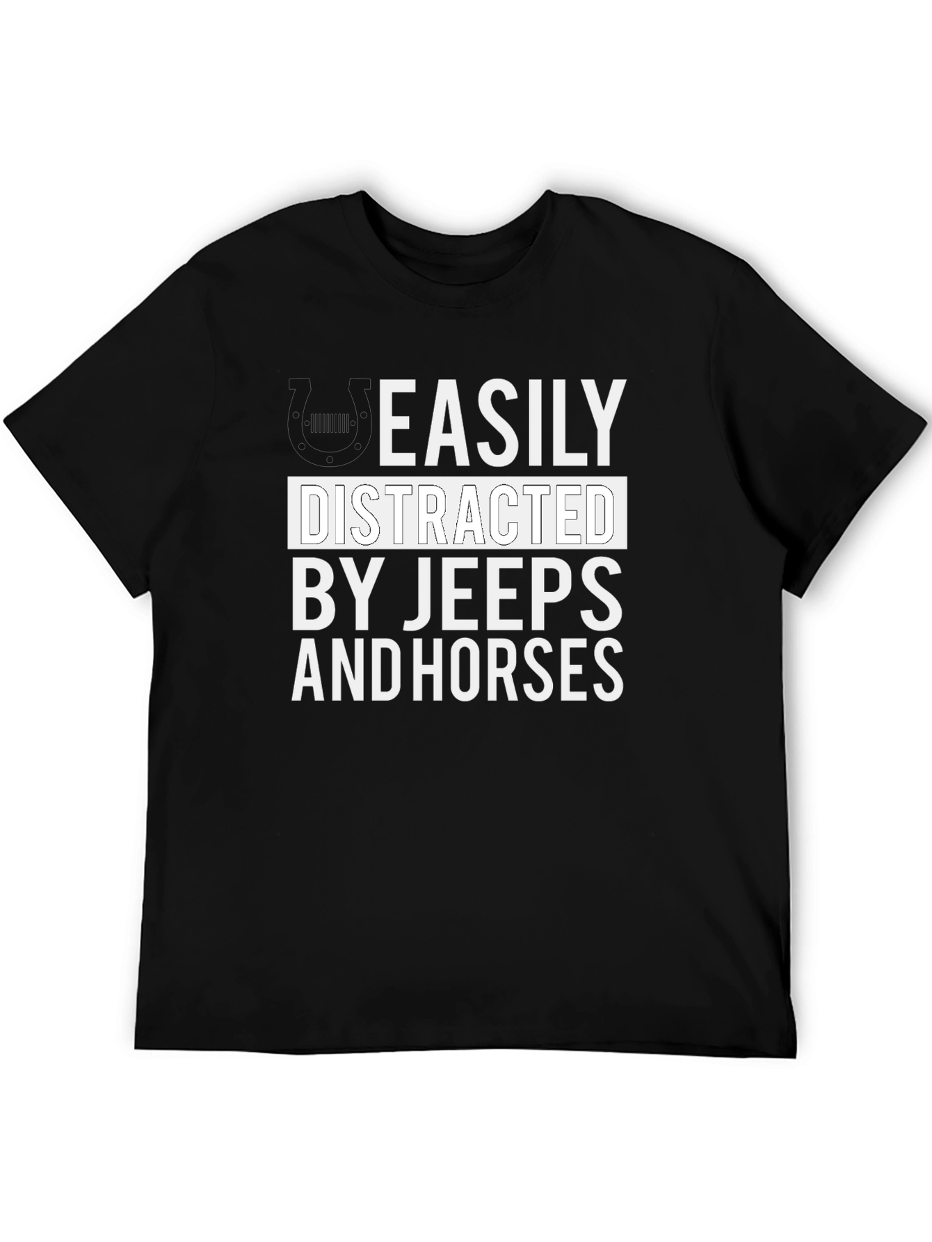 Easily Distracted By Jeeps And Horses T-Shirt