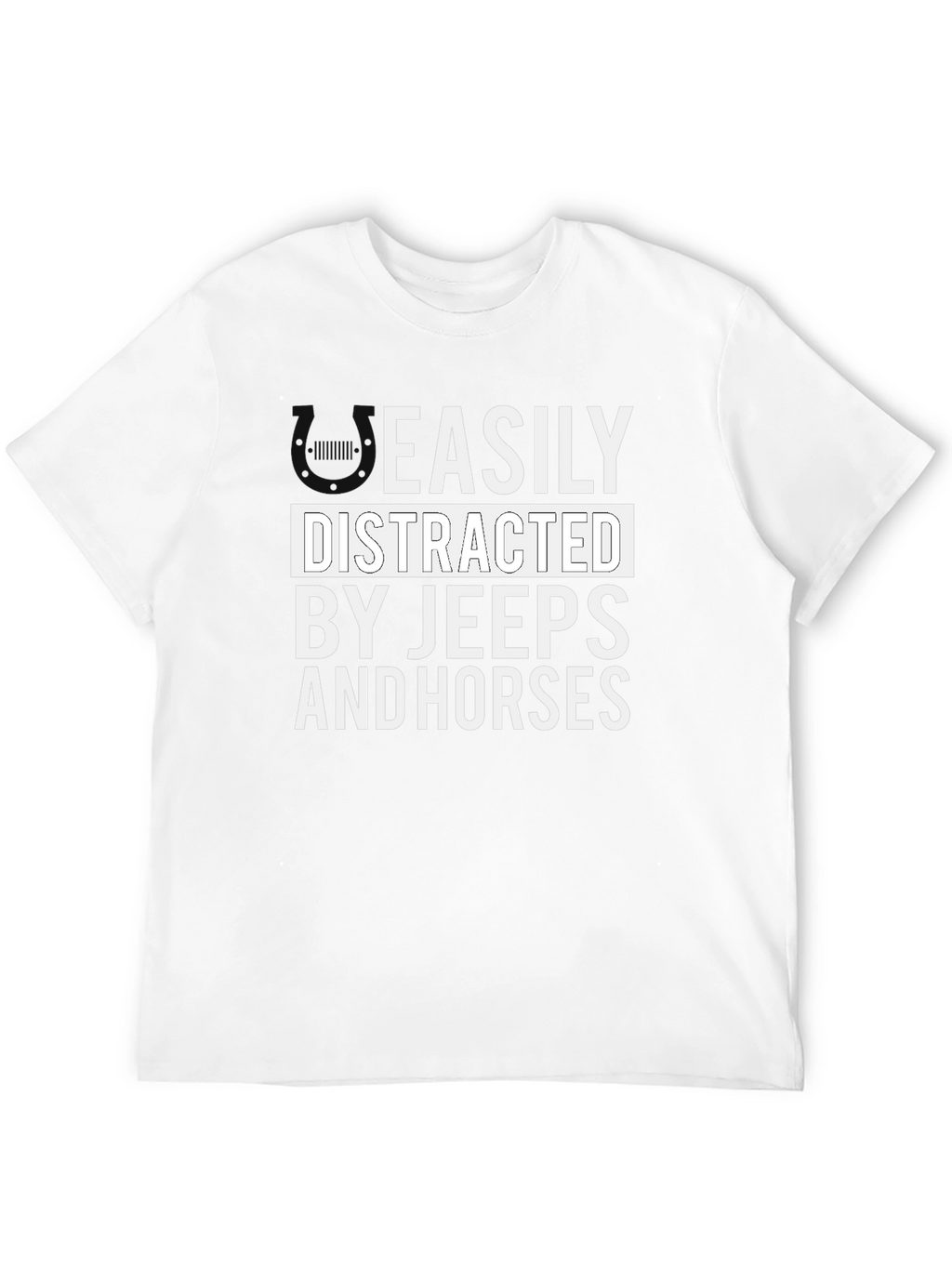 Easily Distracted By Jeeps And Horses T-Shirt