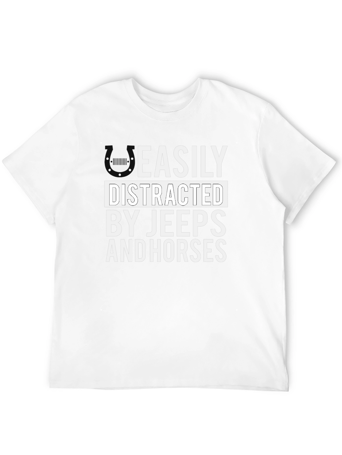 Easily Distracted By Jeeps And Horses T-Shirt