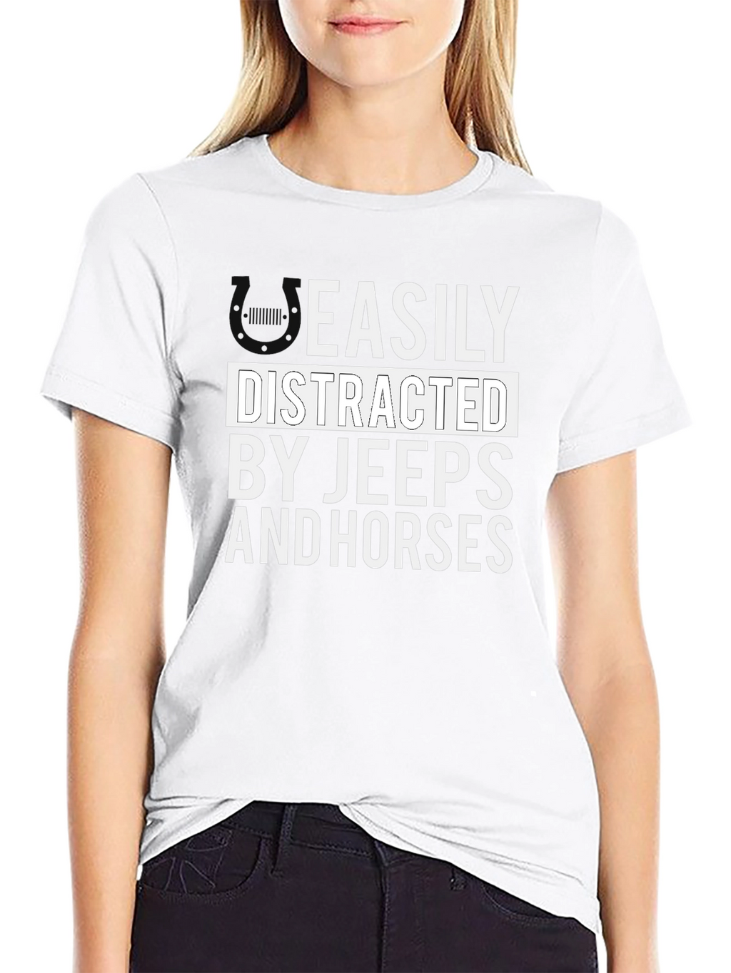 Easily Distracted By Jeeps And Horses T-Shirt