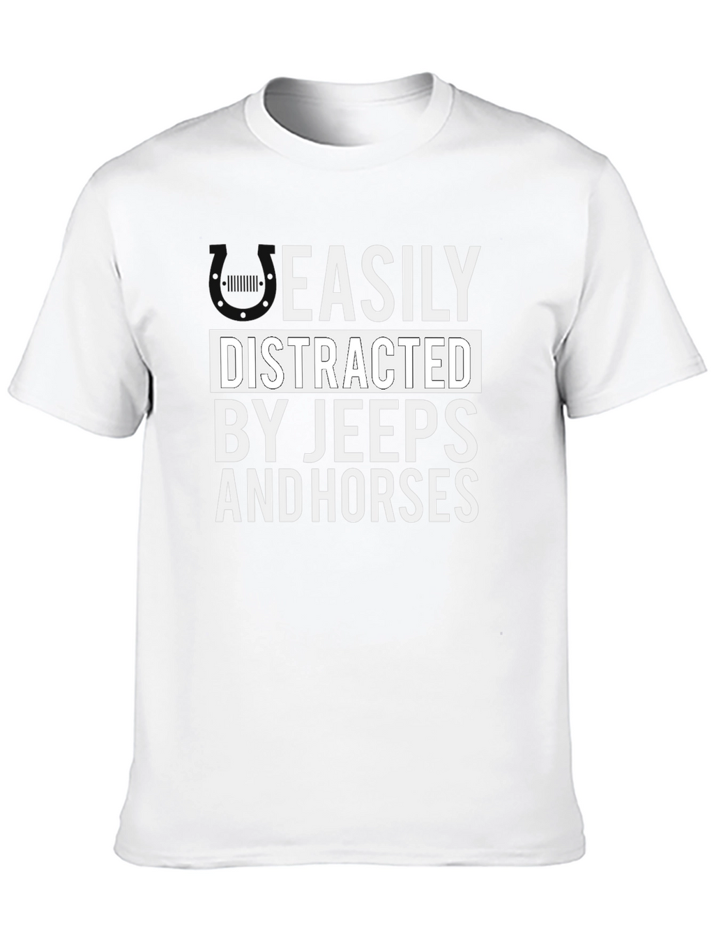 Easily Distracted By Jeeps And Horses T-Shirt