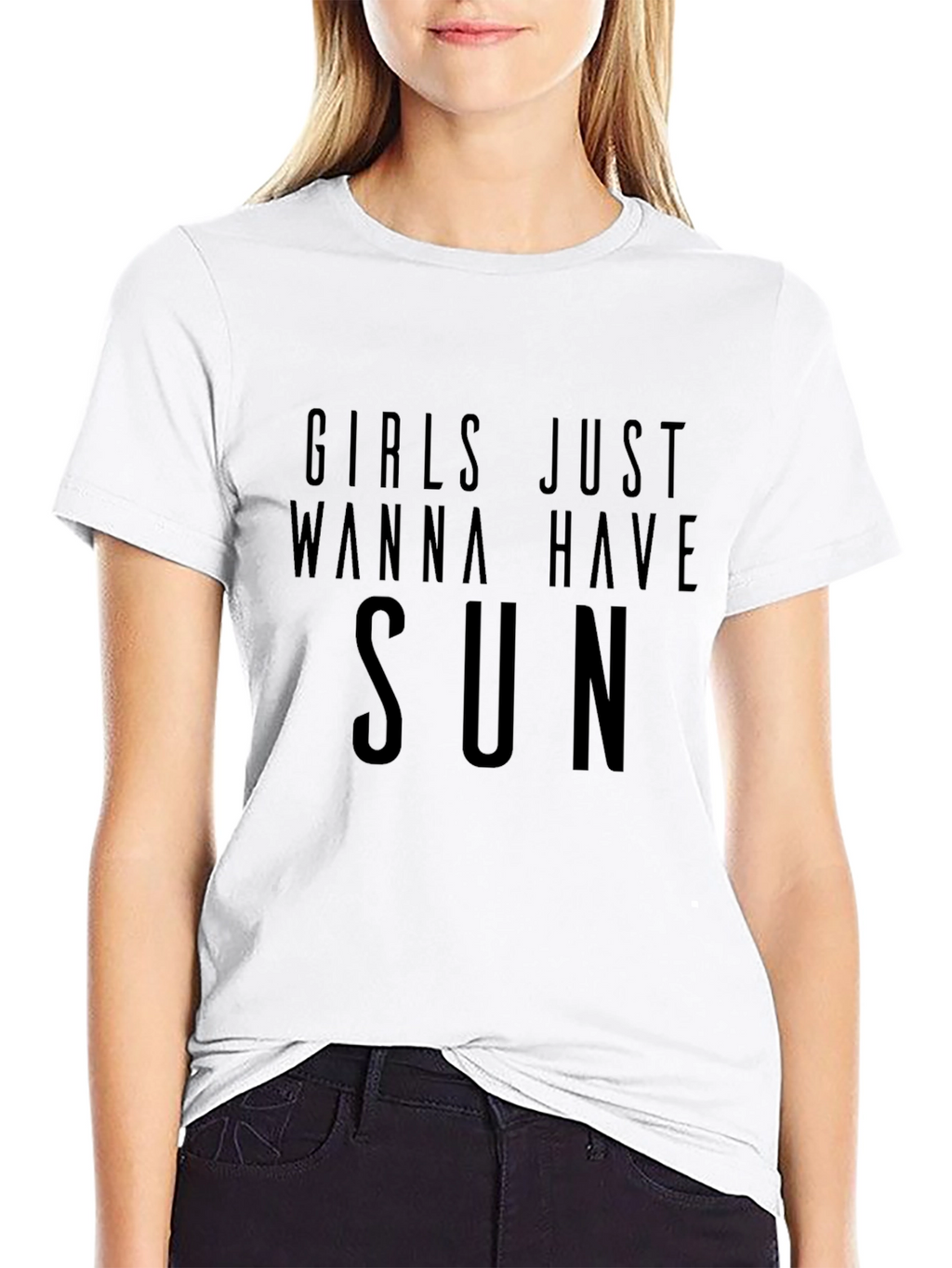 Girls Just Wanna Have Sun Black T-Shirt
