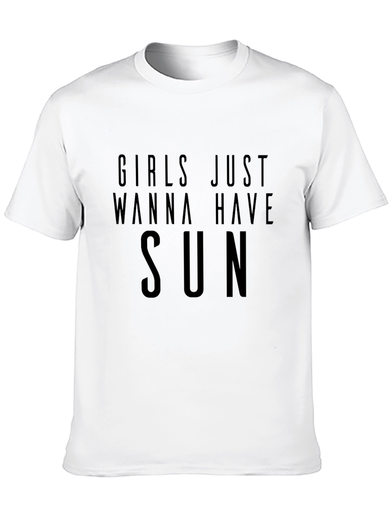 Girls Just Wanna Have Sun Black T-Shirt