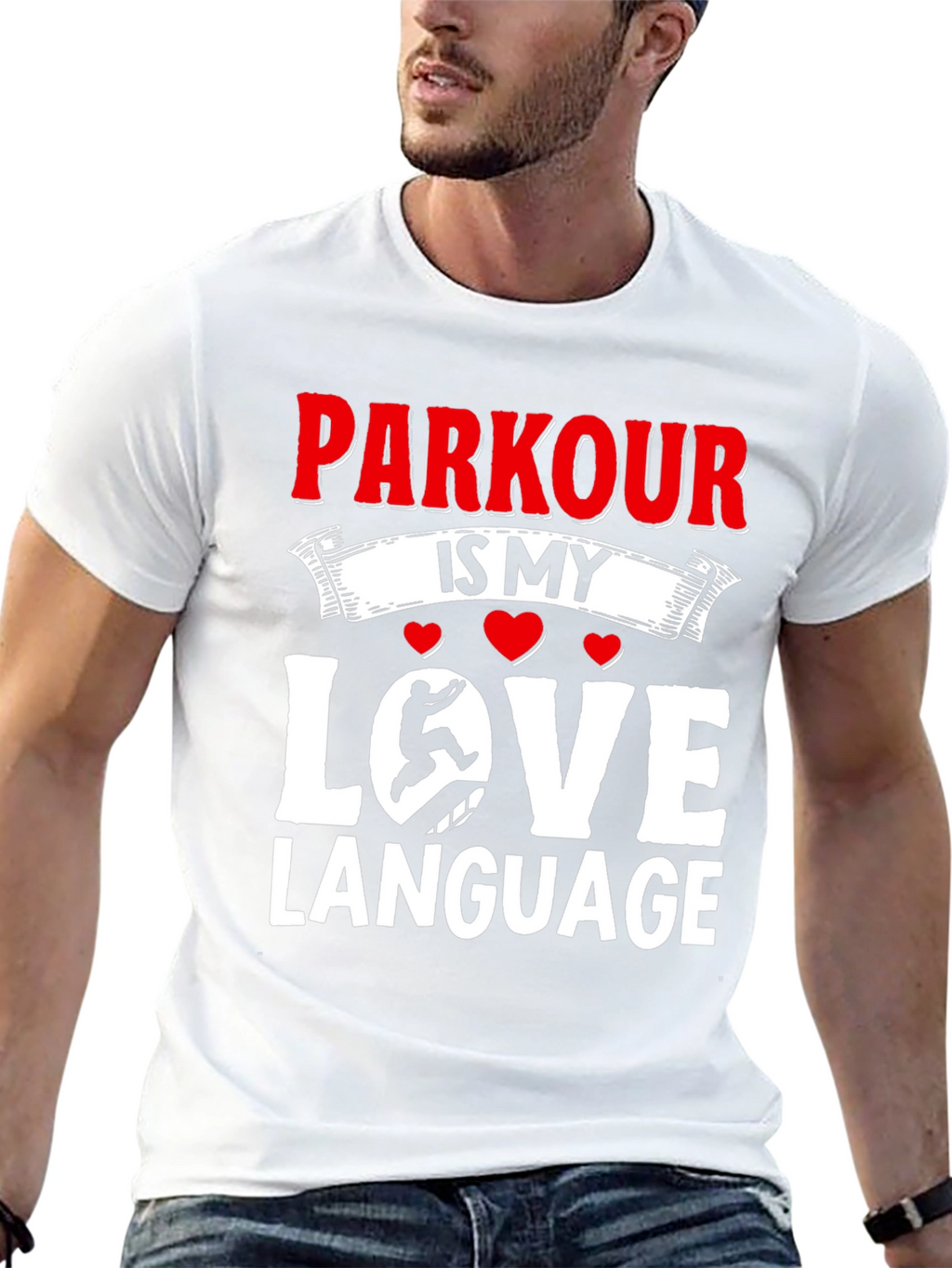 Parkour Is My Love Language Black T-Shirt