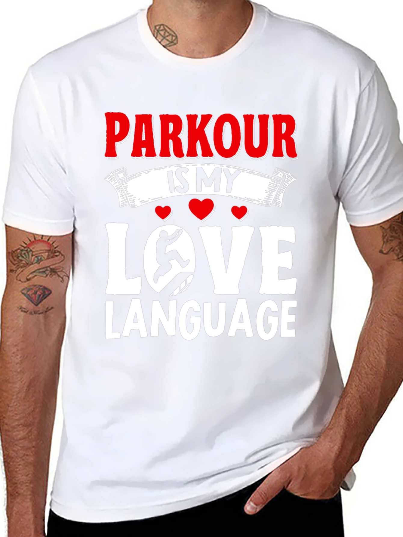 Parkour Is My Love Language Black T-Shirt