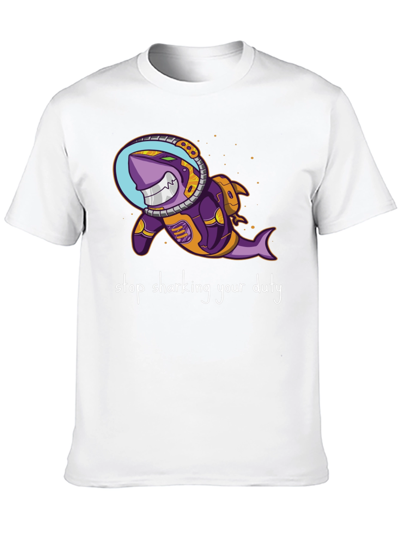 Astronaut Shark T-Shirt - Stop Sharking Your Duty