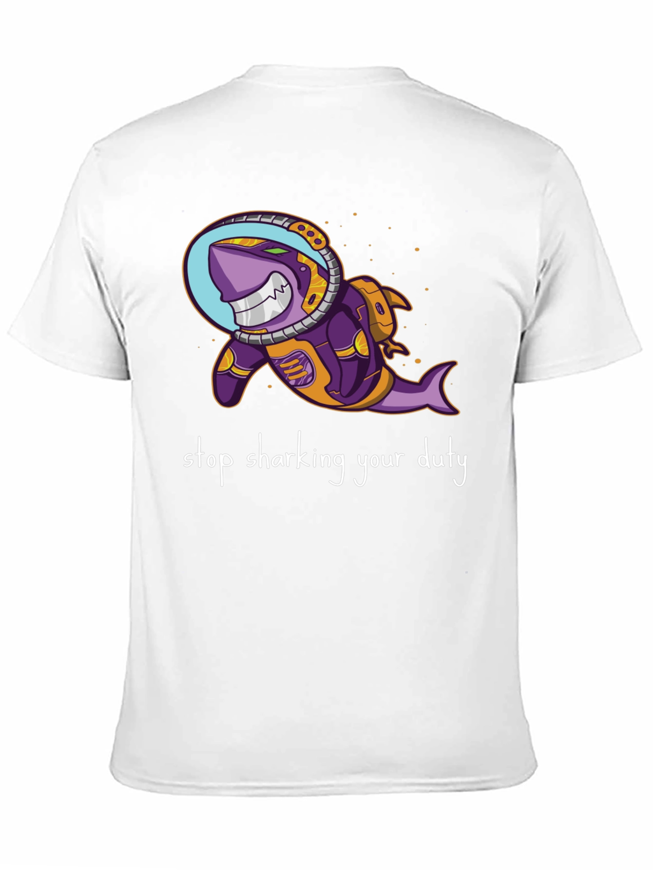 Astronaut Shark T-Shirt - Stop Sharking Your Duty