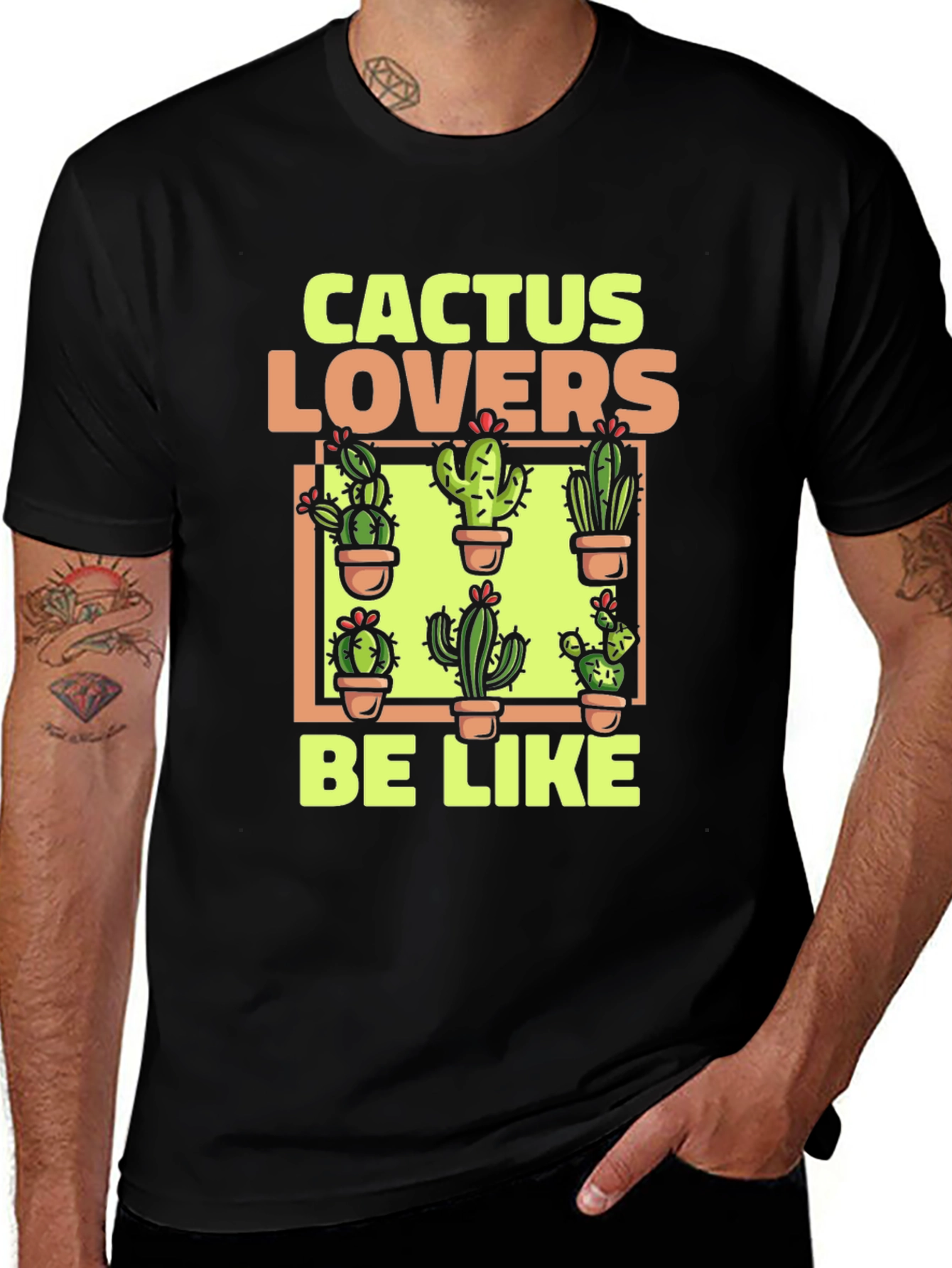 Cactus Lovers Graphic Tee - Plant Humor Shirt