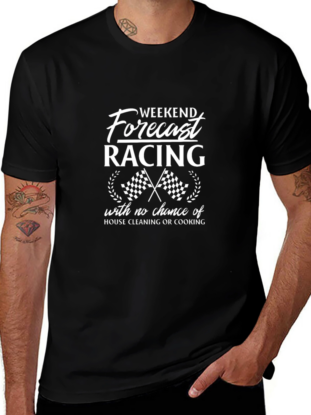 Weekend Racing Forecast T-Shirt - No Cleaning!