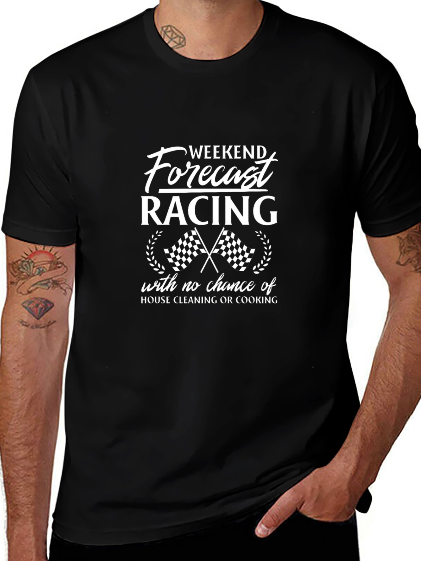 Weekend Racing Forecast T-Shirt - No Cleaning!