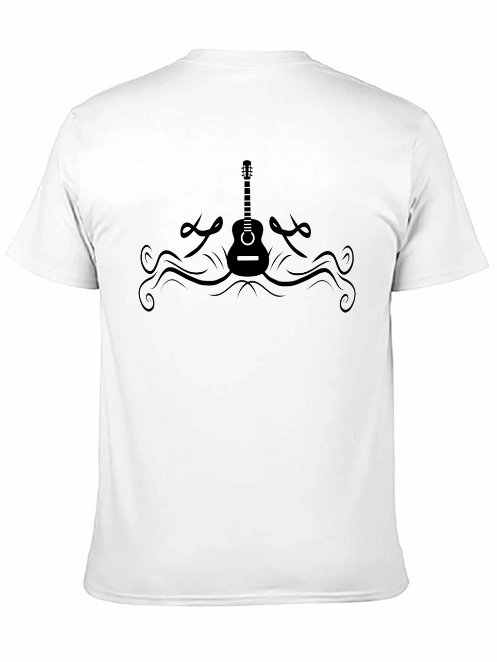 Guitar Graphic Tee - Black Cotton Comfort