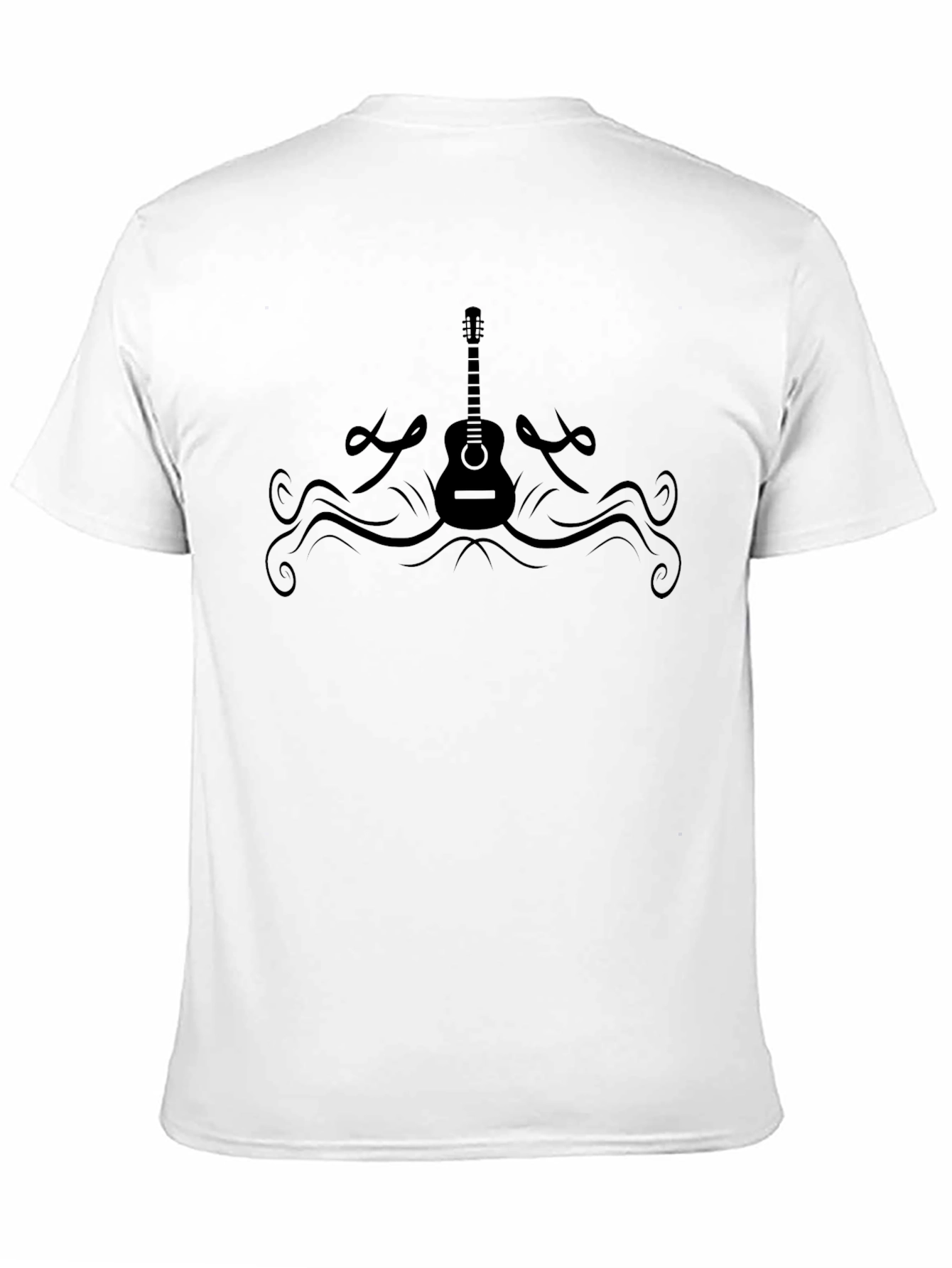 Guitar Graphic Tee - Black Cotton Comfort