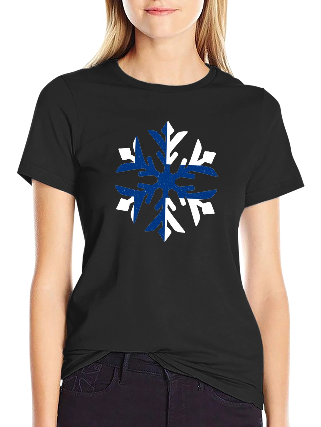 Snowflake Graphic Tee - Modern Fit Cotton T-Shirt