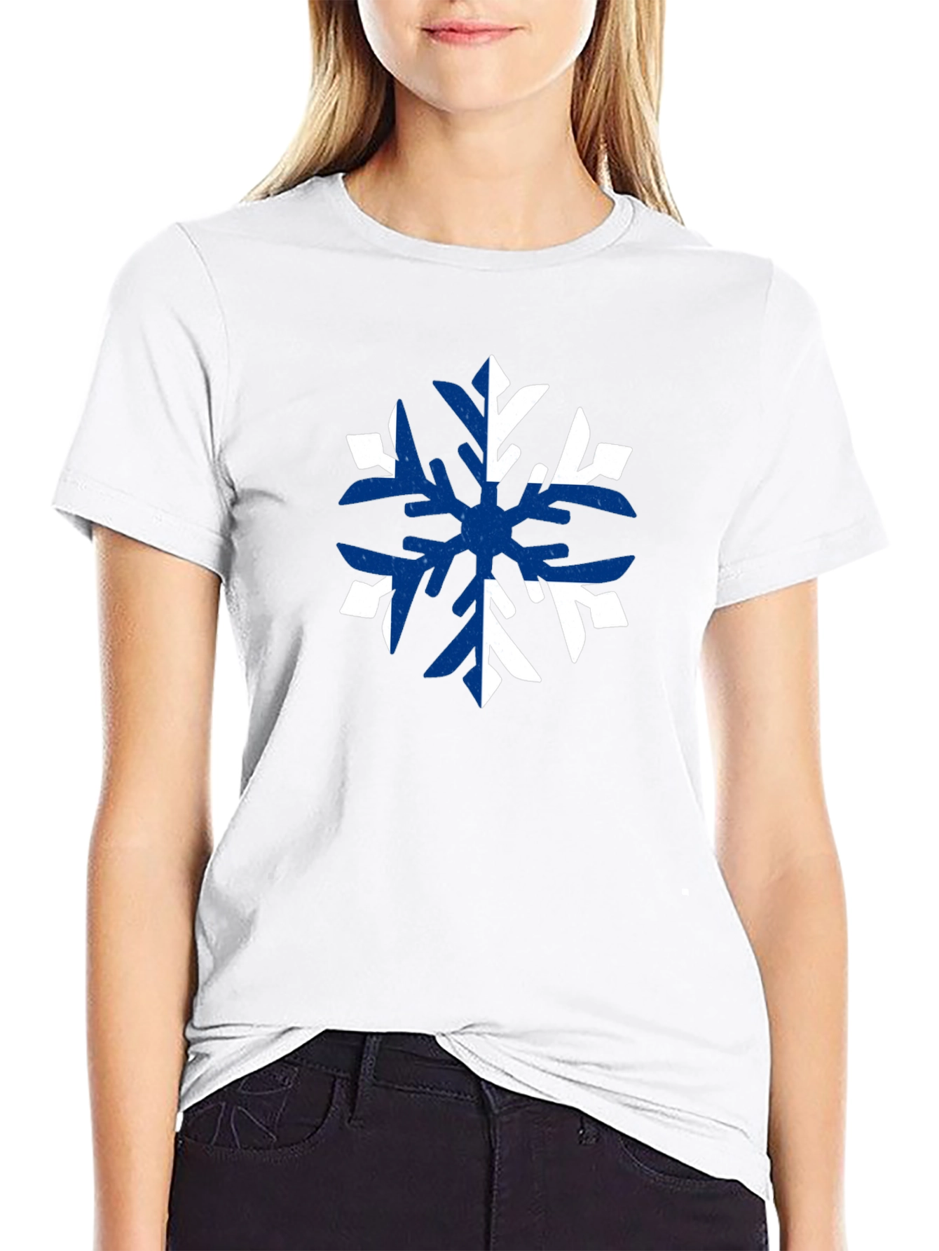 Snowflake Graphic Tee - Modern Fit Cotton T-Shirt