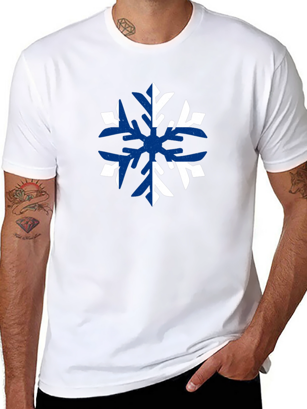 Snowflake Graphic Tee - Modern Fit Cotton T-Shirt