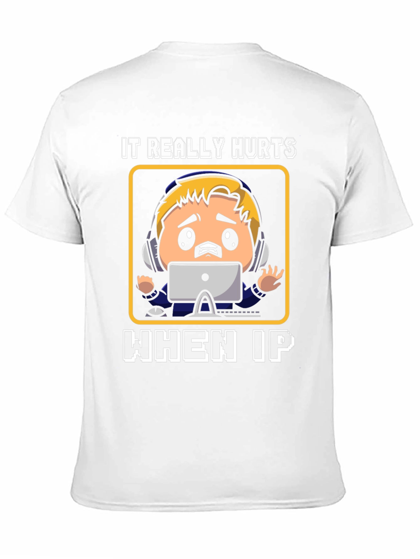 Gamer IP Hurts Black Cotton T-Shirt