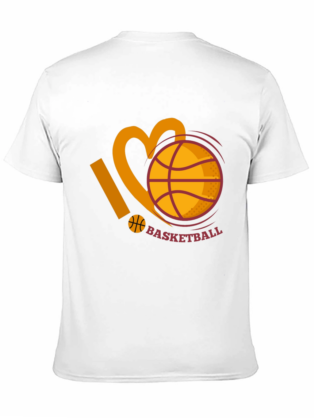 I Love Basketball Graphic Tee - Black