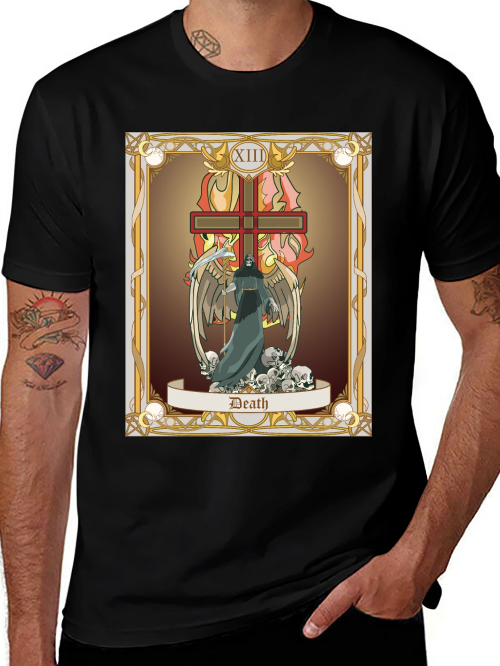 Death Tarot Card Graphic T-Shirt