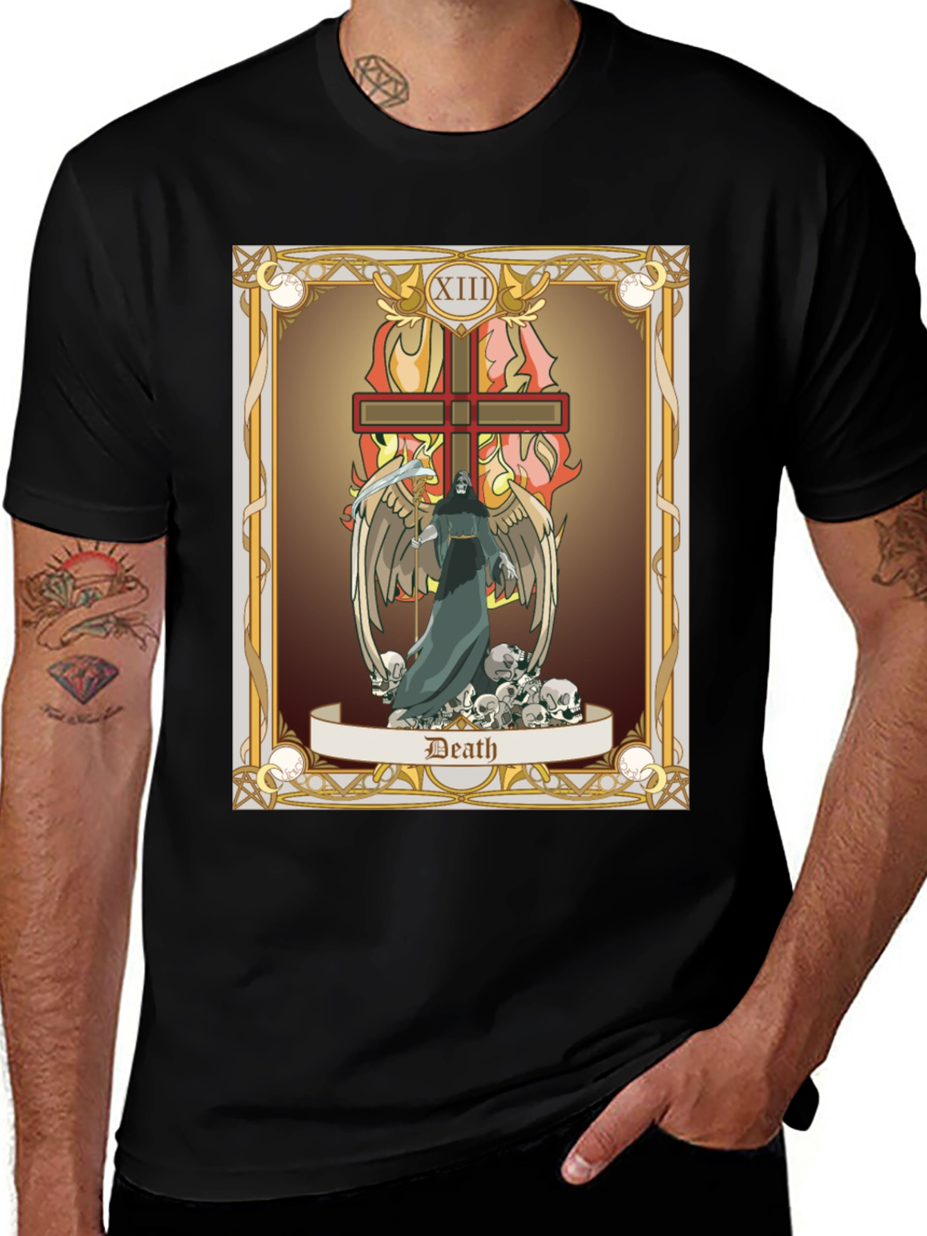Death Tarot Card Graphic T-Shirt