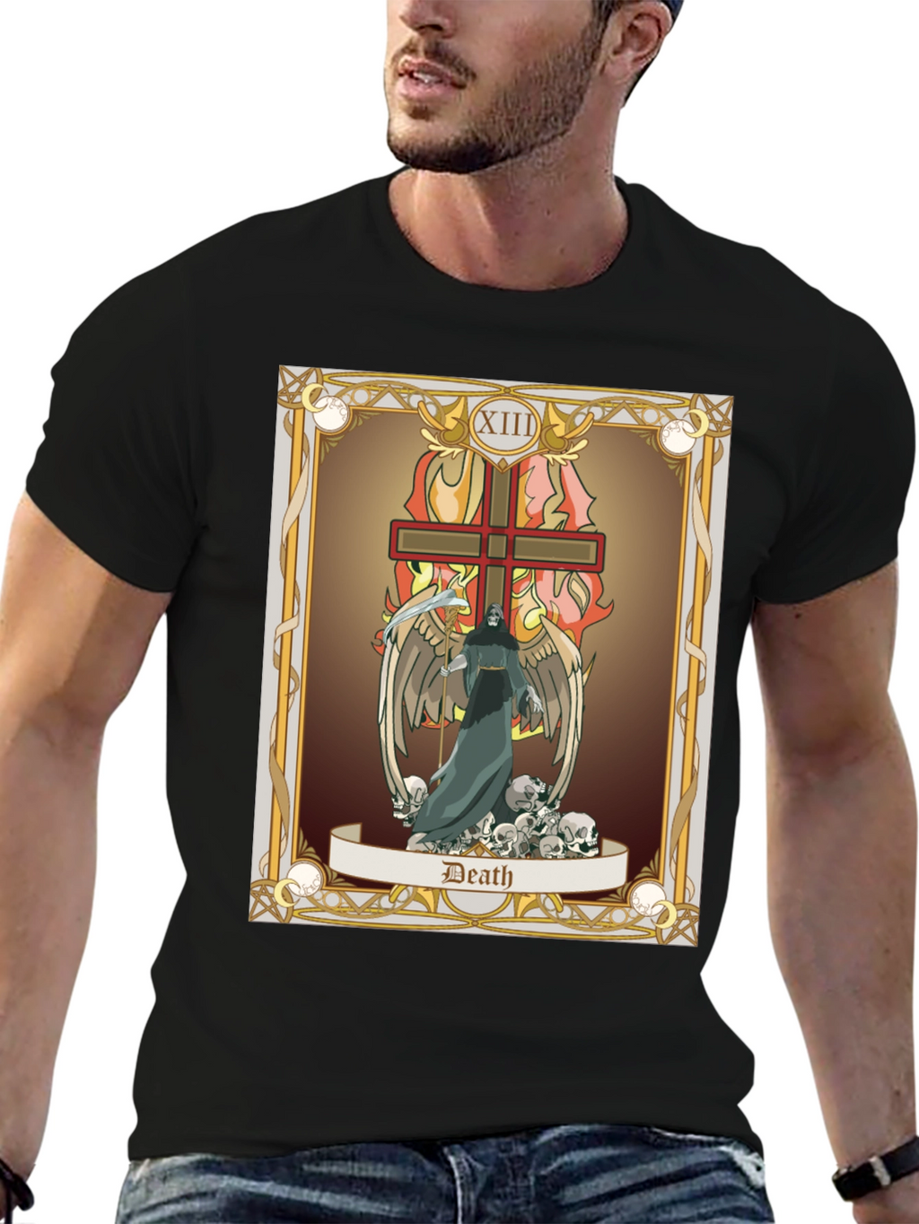 Death Tarot Card Graphic T-Shirt