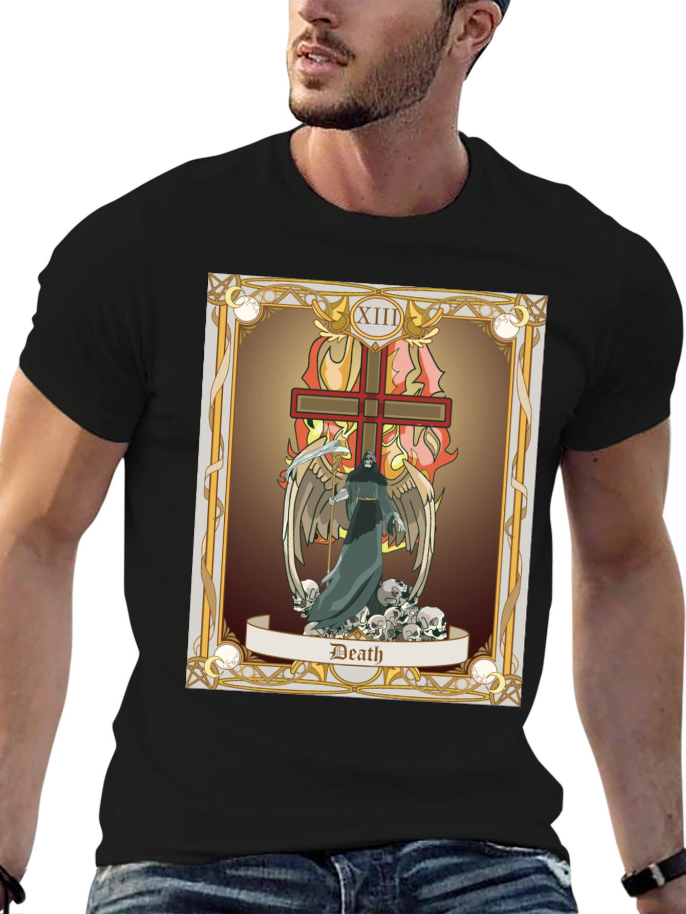 Death Tarot Card Graphic T-Shirt