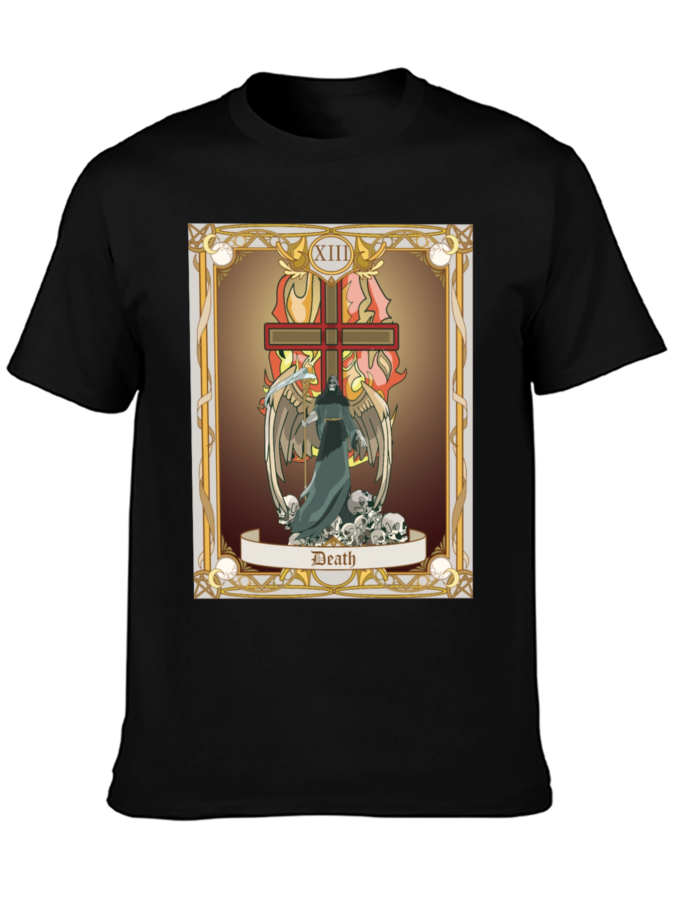 Death Tarot Card Graphic T-Shirt