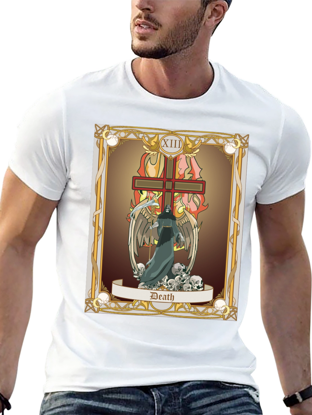 Death Tarot Card Graphic T-Shirt